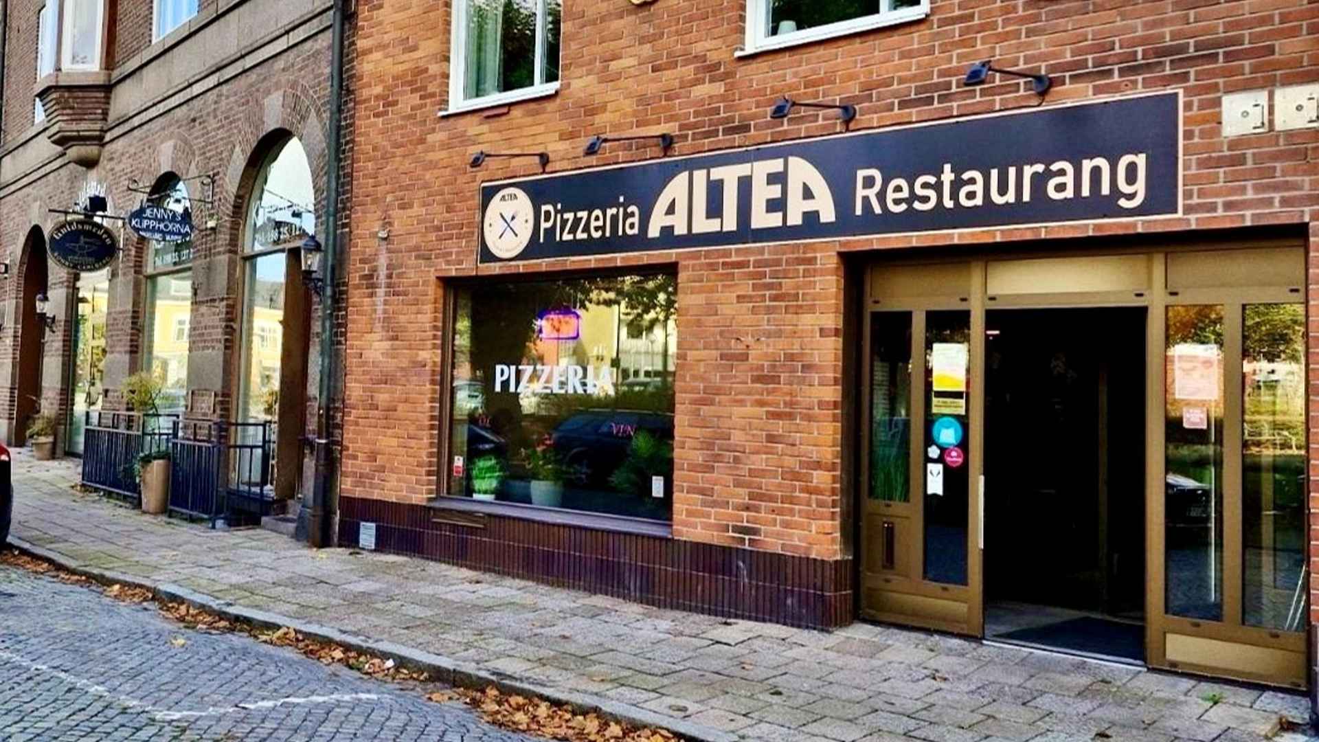 Framsidan på Altea pizzeria i Sölvesborg